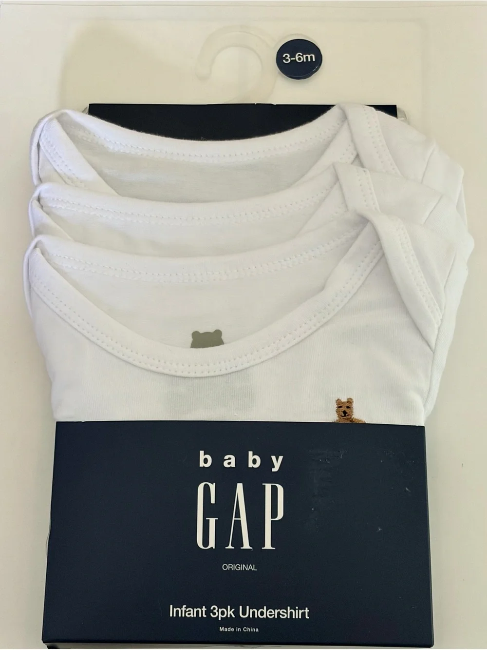 GAP White Infant 3-Pack Short Sleeve Undershirts